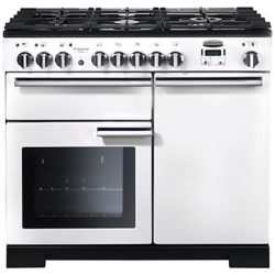 Rangemaster Professional Deluxe 100 Dual Fuel Range Cooker White